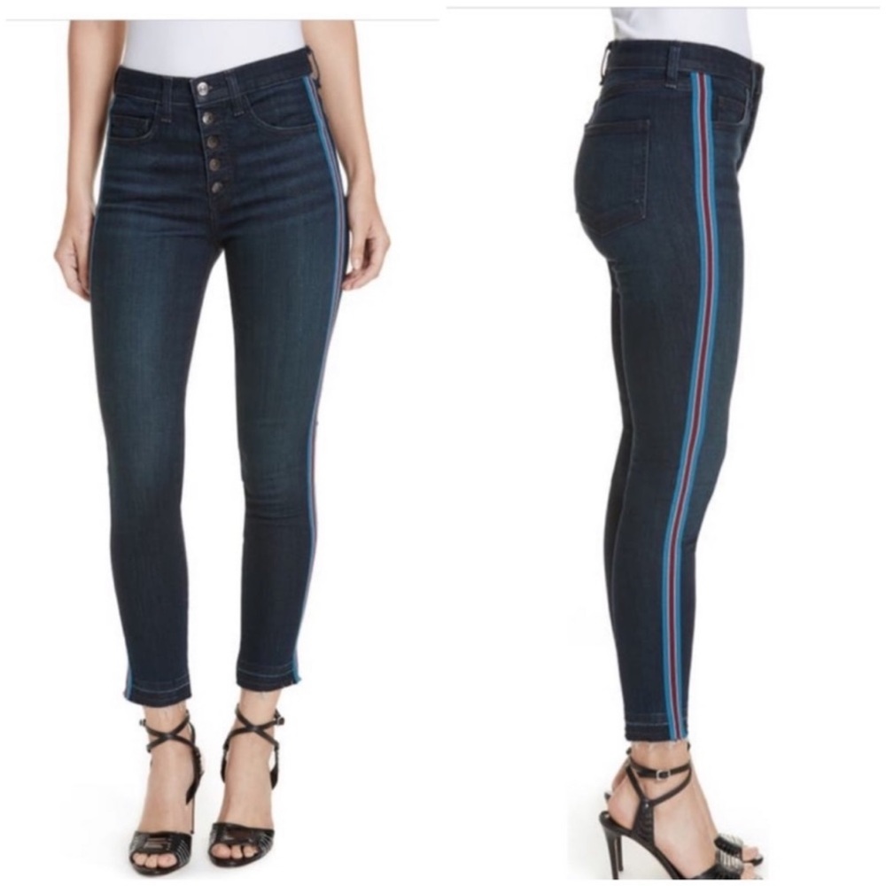 New Veronica‎ Beard Debbie 10" Skinny Midnight Fray &Tux Size 26 Casual